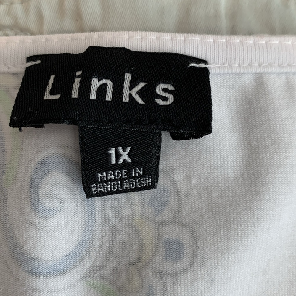 Links White Paisley & Silver T-Shirt - 1X - Picture 8 of 12
